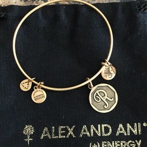 🎉Alex and Ani Goldtone Initial “R” Bracelet🎁